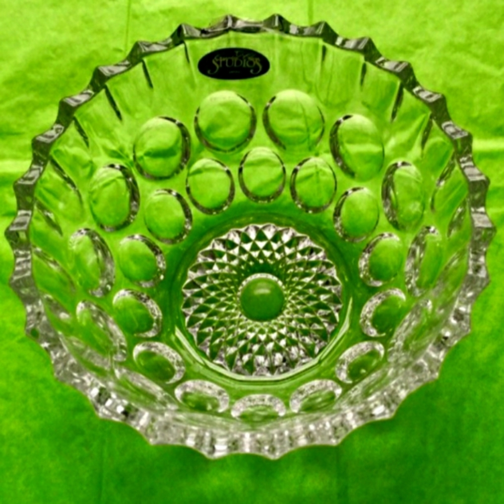 Crystal Clear Studios Marielle 6" Lead Crystal Candy Dish Japan